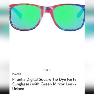 Piranha Tie Dye Sunglasses with Green Lenses